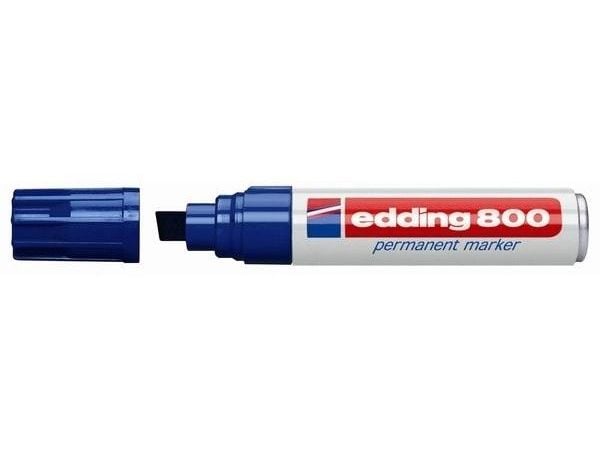 edding 800 - Markør - permanent - for glass, metall, plast - blå - 4-12 mm