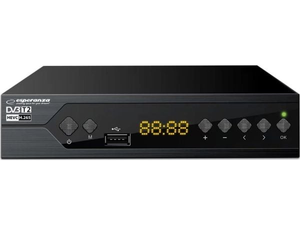 EV107R Esperanza digitaalinen vastaanotin dvb-t2 h.265 / hevc ev107r ev107r