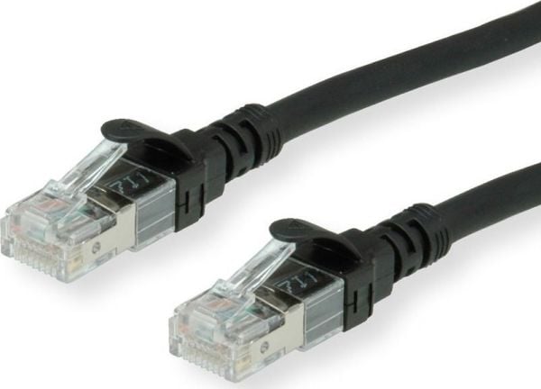 ROLINE 21152859, 20 m, Cat6a, S/FTP (S-STP), RJ-45, RJ-45, Svart