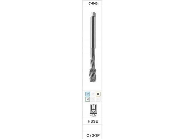 FANAR TAP M10x1 DIN-374C R40 (6H) HSSE 800