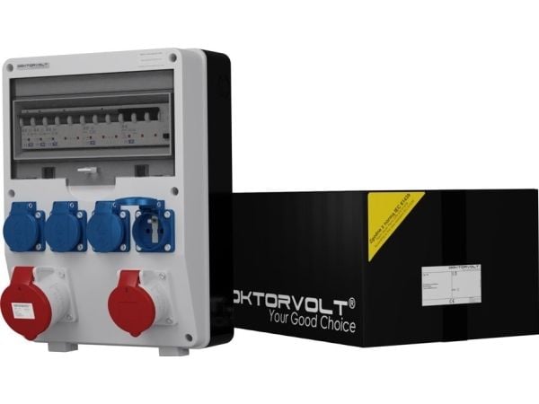 Doktorvolt TD-S/FI 32A 16A 4x230V rakennuskytkin Mennekes Doktorvolt 6916