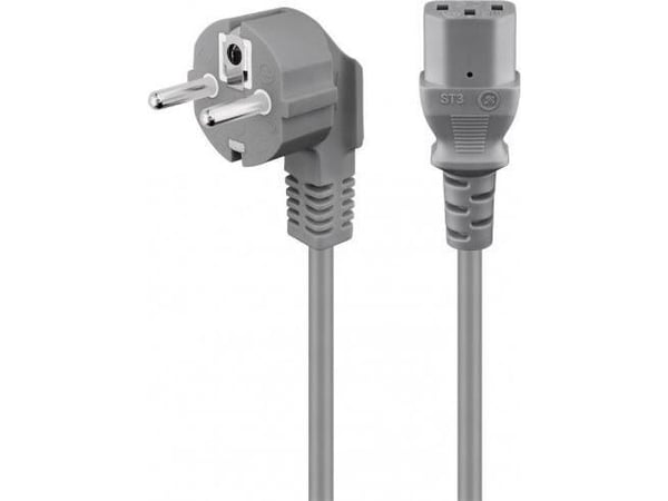 Goobay 50076, 2 m, CEE7/7, IEC C13, H05VV-F3G, 250 V