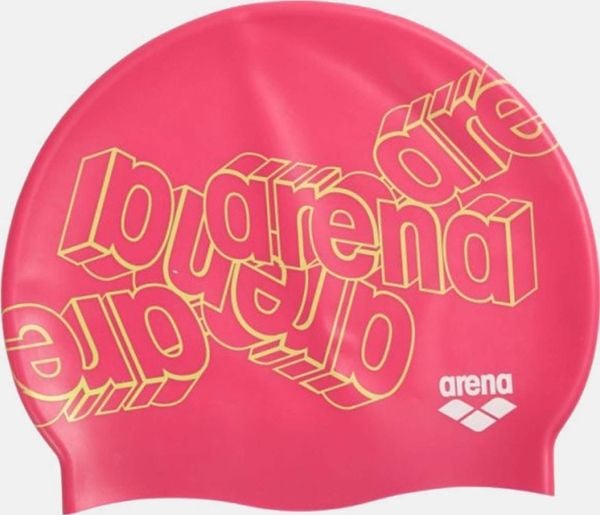 Arena badehette med print Alphabet Junior Pink