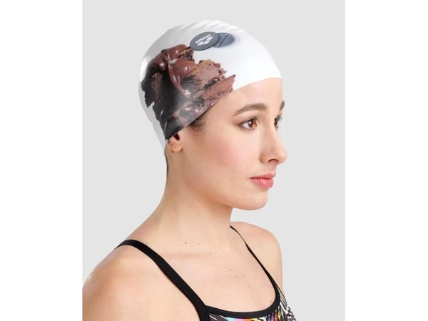 Arena badehette Choco Cap White