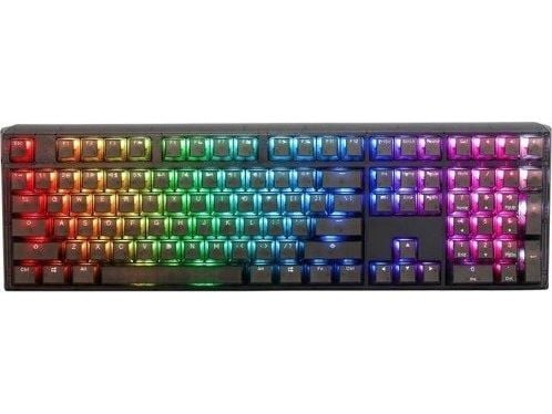 Ducky One 3 Aura, Koblet med ledninger (ikke trådløs), USB, Mekanisk nøkkelbryter, QWERTY, RGB LED, Sort