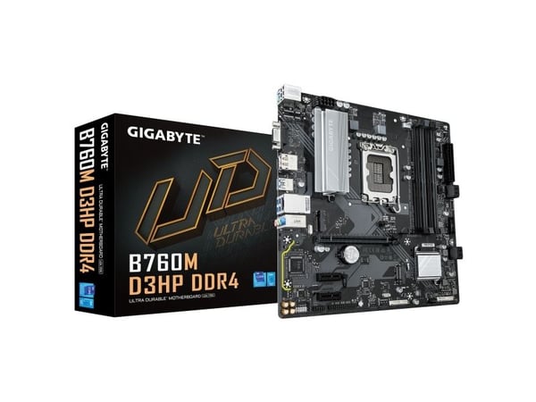 Gigabyte B760M D3Hp DDR4 - Hovedkort - micro ATX - LGA1700-sokkel - B760 Chipset - USB-C 3.2 Gen 1, USB 3.2 Gen 1 - Gigabit LAN - innbygd grafikk (...