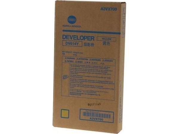 Konica Minolta DV-614Y - 1100 g - gul - original - fremkallersett - for bizhub PRESS C1060, PRESS C1070, PRO C1060L