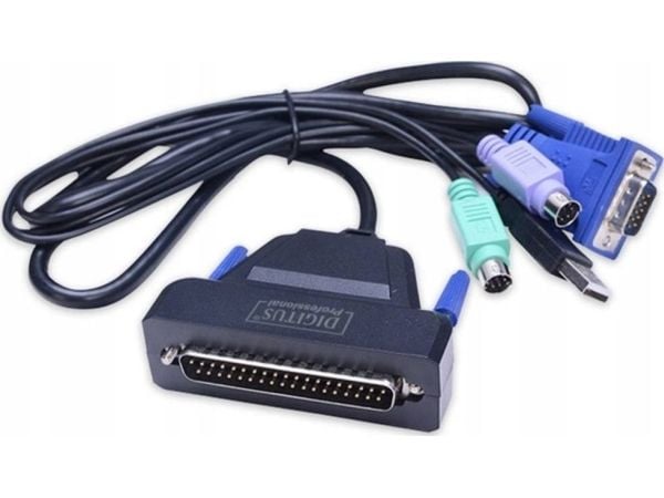 DIGITUS Professional DS-72212 - KVM-svitsj - 1 x KVM port(s) - stasjonær