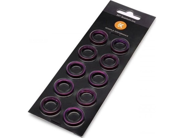 EK Water Blocks EK-Quantum Torque Color Ring 10-Pack STC 10/16, Momentfestering, 1/4", 10 stykker, Slovenia
