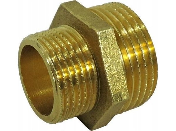 Sanplast nippel i messing rød DN-20/15 A.5109 - VMNR25X20