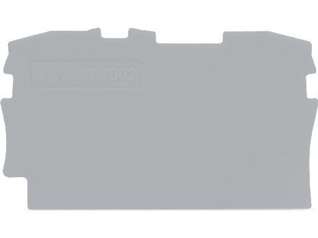 Wago 2002-1291, Kåpa för kopplingsplintar, Grå, 0,8 mm, 48,5 mm, 28,4 mm, 1,21 g