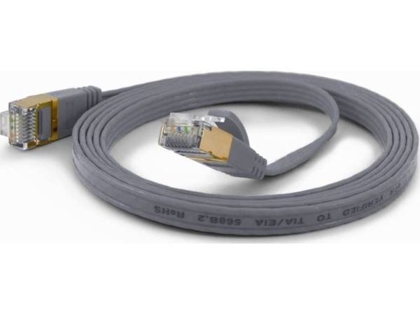 wantec - Koblingskabel - RJ-45 (hann) til RJ-45 (hann) - 2 m - CAT 6a - grå