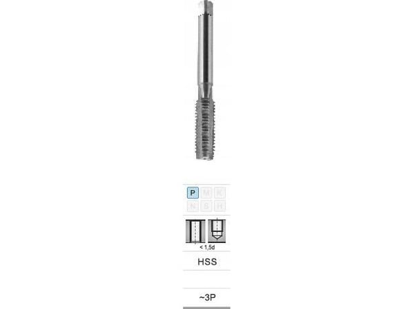 Fanar gjengefører M12x1 NGMM/1 DIN-2181D (6H) HSS