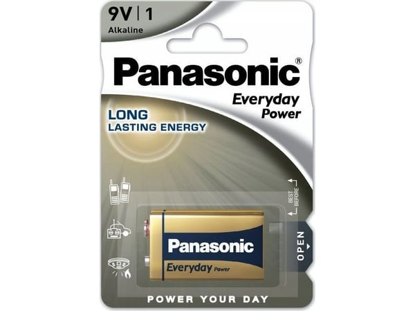 Panasonic alkaliskt batteri 6LF22/EPS 9V 1 st. EVERYDAY