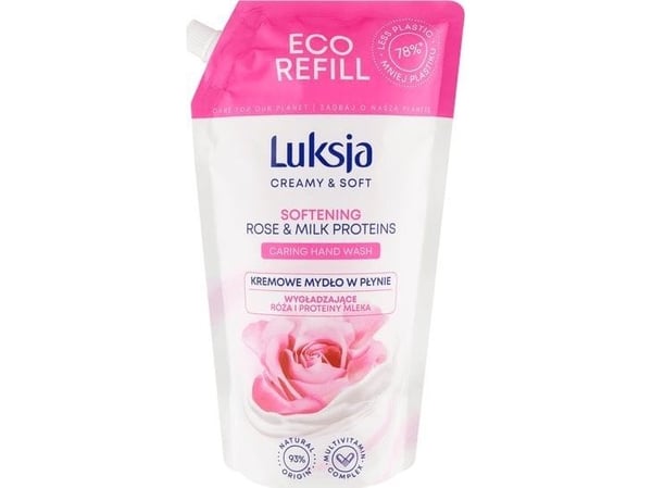 LUXIA Creamy &amp; Soft Smoothing Rose &amp; Milk Protein Liquid Soap - stock 900ml