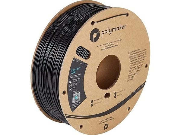 Poly Filament Polymaker PolyLite ASA 1,75mm 1kg - Black} Poly Filament Polymaker PolyLite ASA 1,75mm 1kg - Black}