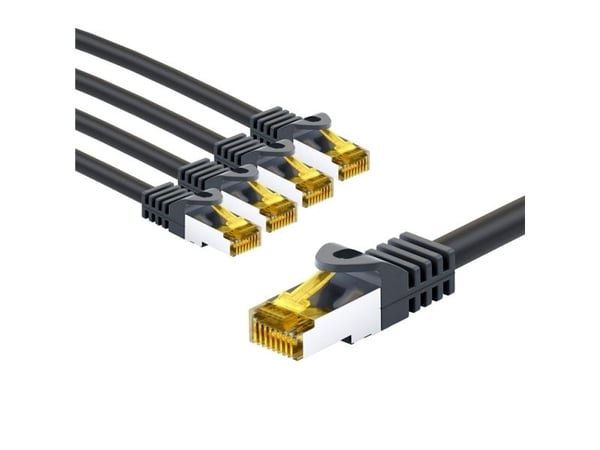 Goobay 69404, 2 m, Cat7, S/FTP (S-STP), RJ-45, RJ-45, Sort