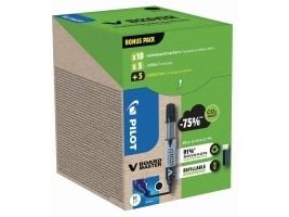 Taulumerkit Pilot V-Board Master, pyöreä, sininen, 10 kpl + 10 täytettä, laatikko 10 kpl
