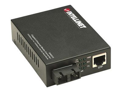 Intellinet Gigabit Ethernet Media Converter, 1000Base-T to 1000Base-Sx (SC) Multi-Mode, 550m - Fibermedieomformer - 1GbE - 1000Base-SX, 1000Base-T ...