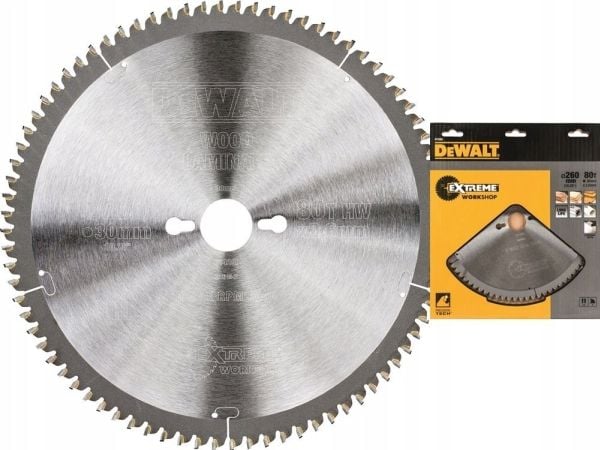 Dewalt DEWALT Sahanterä kiinteisiin sahoihin (260x30mm, 80 hammasta) - DT4280-QZ - DT4280-QZ