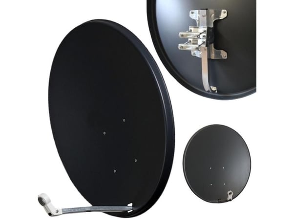 Parabolantenne CORAB COR-900SA Baldakin af stål 90 cm Grafit
