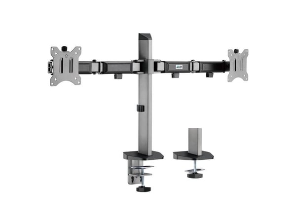 Pidike kahdelle 17-32" näytölle ERGO OFFICE DELUXE ER-449 nivelletty (CEN-74696) Hopea, musta