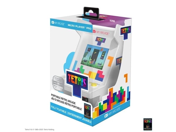 My Arcade Tetris Micro Player Pro, Monivärinen, 6,98 cm (2.75"), USB Type-C, 3,5 mm, USB/Akku, AA