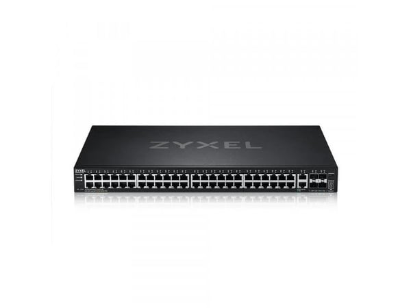 Zyxel XGS2220 Series XGS2220-54 - Switch - L3-tilgang, NebulaFLEX Cloud - Styrt - 48 x Gigabit Ethernet + 6 x 10 Gigabit (opplink) - stasjonær, rac...