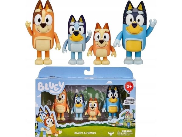 Bingo figursett 4 figurer: Bingo Bandit Bluey & family