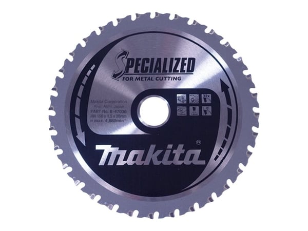 Skjæreskive for aluminium MAKITA 150x20x1,6mm 52T