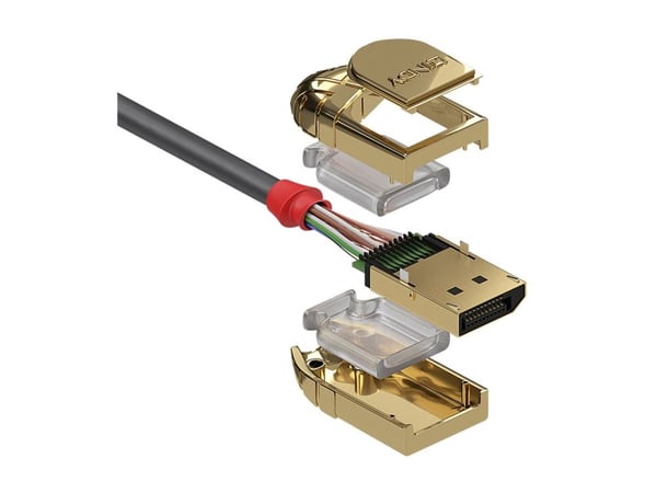 Lindy Gold Line - DisplayPort-kabel - DisplayPort (hann) til DisplayPort (hann) - DisplayPort 1.2 - 15 m - 4K-støtte - grå