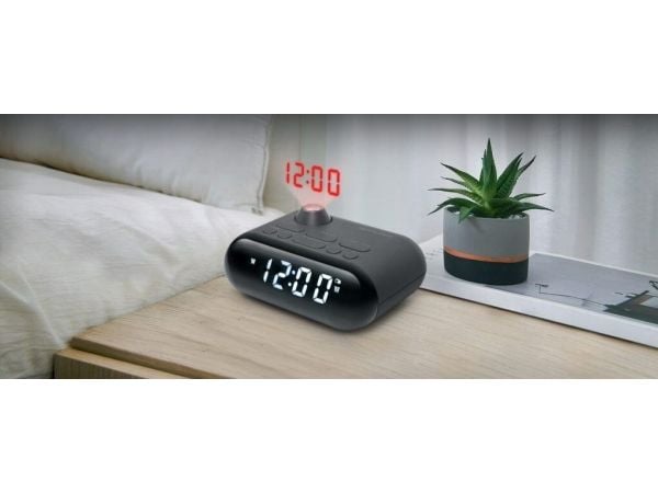 Muse M-179 P, Klokke, Digitalt, FM, PLL, LED, 2,29 cm (0.9"), Hvit