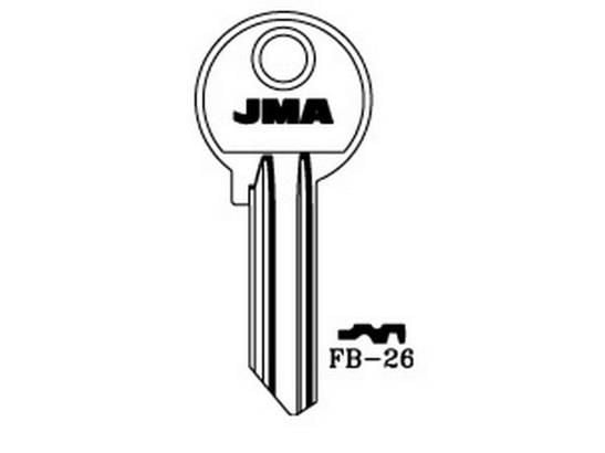Jma Blank nøkkel Faa55l(Fb-26) Fab Jma Blank nøkkel Faa55l(Fb-26) Fab