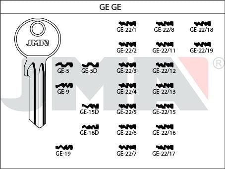 Jma Blank Key Ge-5D
