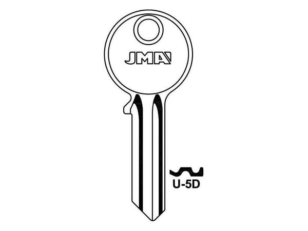 Jma Blank Key U-5D universalt tilbehør Jma Blank Key U-5D universalt tilbehør