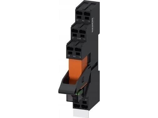 Siemens insticksrelä RT komplett 24VDC 2R kontakter LED röd modulsockel med logisk separation LZS:RT4D4L24