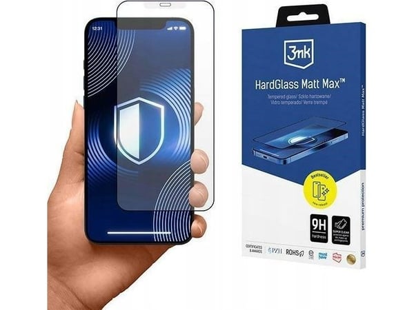 3MK HardGlass Matt Max, Apple, iPhone 11 Pro, iPhone XS, iPhone X, Slagbestandig, Ripebestandig, Gjennomsiktig, 1 stykker