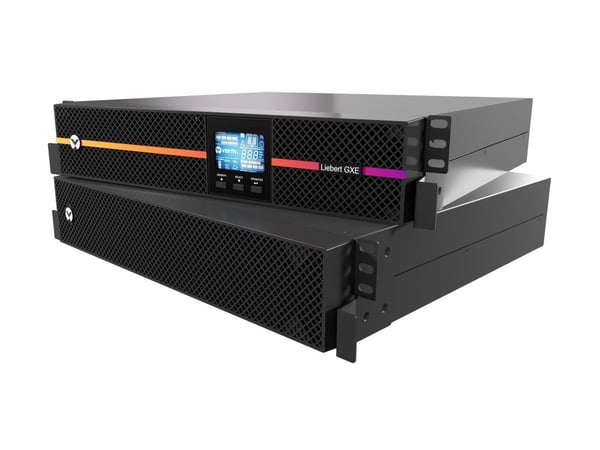 Vertiv GXE3-EBC24VRT2U, ulkoinen akkukaappi, telinekiinnitys, harmaa, 2U, GXE3-1000IRT2UXL, 438mm