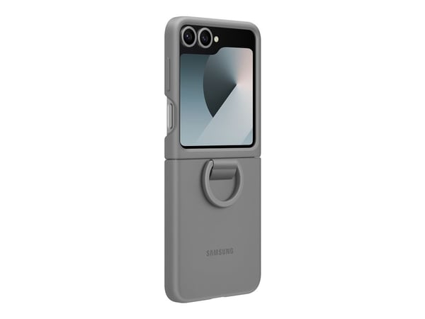 Samsung EF-PF741 - Baksidedeksel for mobiltelefon - med ring - silikon - grå - for Galaxy Z Flip6
