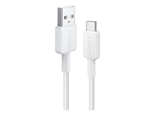 Anker 322 - USB-kabel - USB (hane) till 24 pin USB-C (hane) - 5 V - 3 A - 90 cm - vit