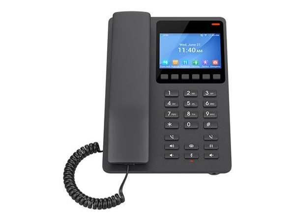 Grandstream GHP Series GHP631W - VoIP-telefon - IEEE 802.11a/b/g/n/ac/ax (Wi-Fi) - 3-riktad samtalsförmåg - SIP - 2 linjer - svart