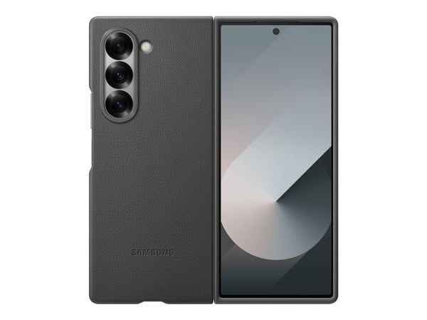 Samsung EF-VF956 - Beskyttende flipdeksel for mobiltelefon - vegansk skinn - grå - for Galaxy Z Fold6