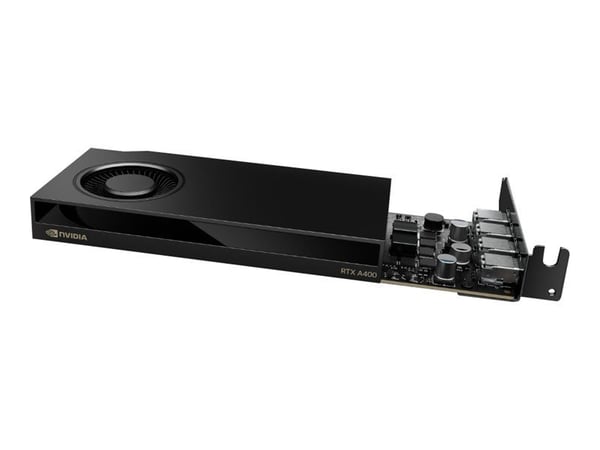 NVIDIA RTX - Grafikkort - RTX A400 - 4 GB GDDR6 - PCIe 4.0 x8 låg profil - 4 x Mini DisplayPort