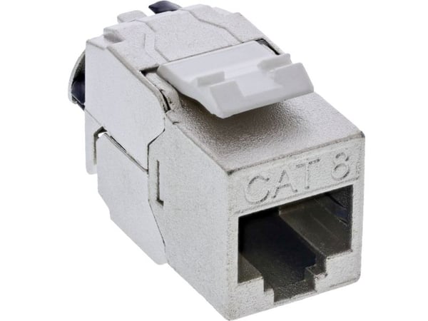 24 irtotavarapakkausta InLine® Keystone RJ45-liitäntä slim, SNAP-In, Cat.8.1, integroitu kaapelinside (B-76202Q)