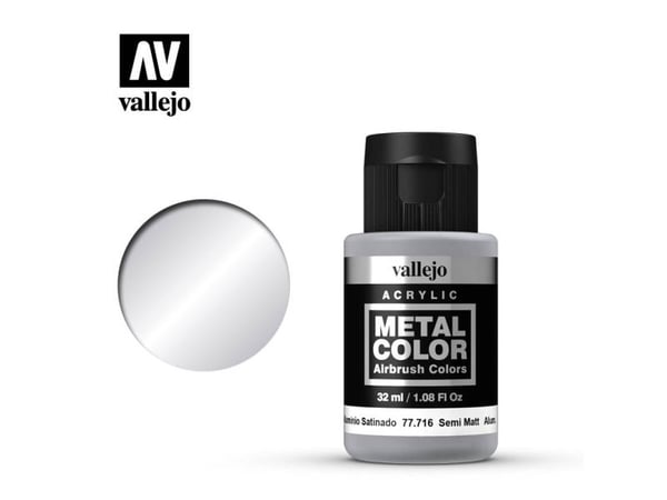 Vallejo 77.716, Alumiini, Vesipohjainen maali, Nestemäinen, 32 ml, 1 kpl