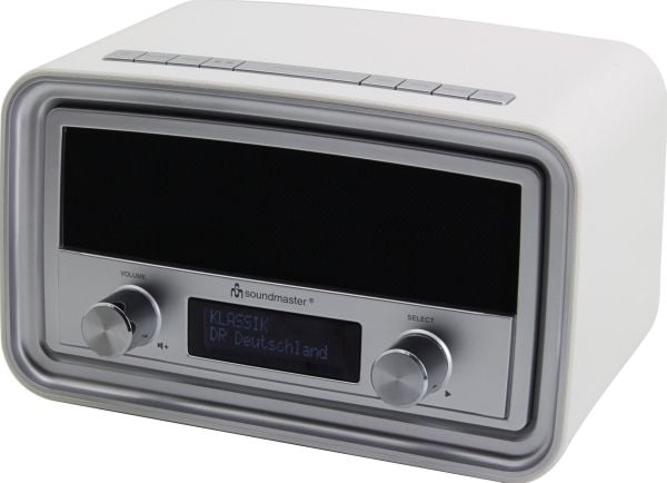 Soundmaster UR190, Klokke, Digitalt, DAB+, FM, PLL, LCD, 3,5 mm, Hvit