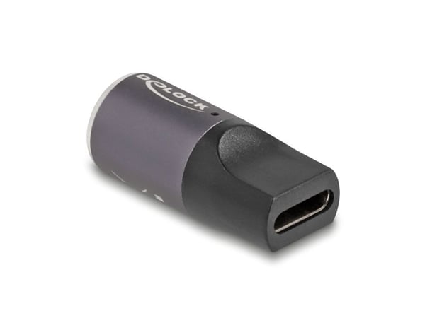 Delock - Strømkoblingsadapter - USB-C (hunn) til 8-stiftskontakt magnetisk - 20 V - 3 A - antrasitt, svart