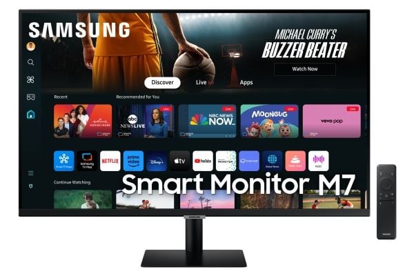 Samsung S32DM702UU - M70D Series - LED-skjerm - Smart - 32" - 3840 x 2160 4K @ 60 Hz - VA - 300 cd/m² - 3000:1 - HDR10 - 4 ms - 2xHDMI, USB-C - høy...