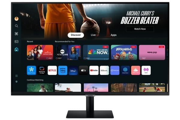 Samsung S32DM702UU - M70D Series - LED-skjerm - Smart - 32" - 3840 x 2160 4K @ 60 Hz - VA - 300 cd/m² - 3000:1 - HDR10 - 4 ms - 2xHDMI, USB-C - høy...