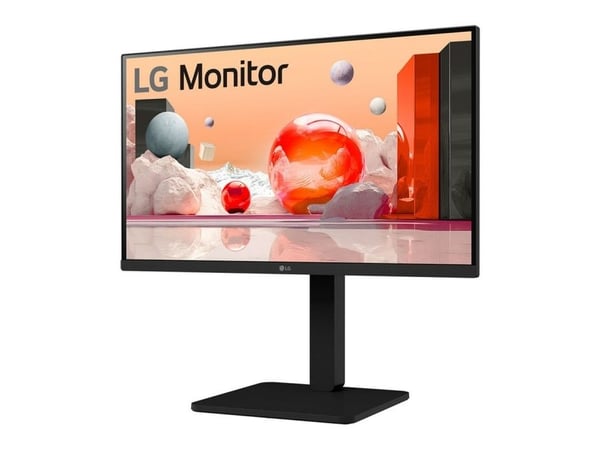 LG 24BA550-B - LED-skjerm - 24" (23.8" synlig) - 1920 x 1080 Full HD (1080p) @ 100 Hz - IPS - 250 cd/m² - 1300:1 - 5 ms - HDMI, VGA, DisplayPort - ...